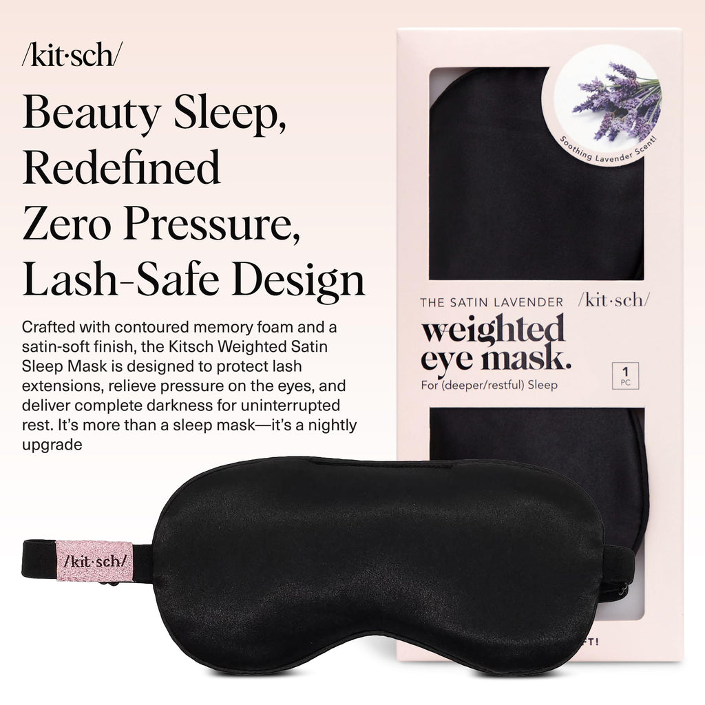 Kitsch Contour Pillow Eye Mask – Softer Than Silk Eye Masks for Sleep, Blindfold Sleep Masks for Women & Men, No Eye Pressure, Lightweight, Eye Care, Travel Essentials - Blush