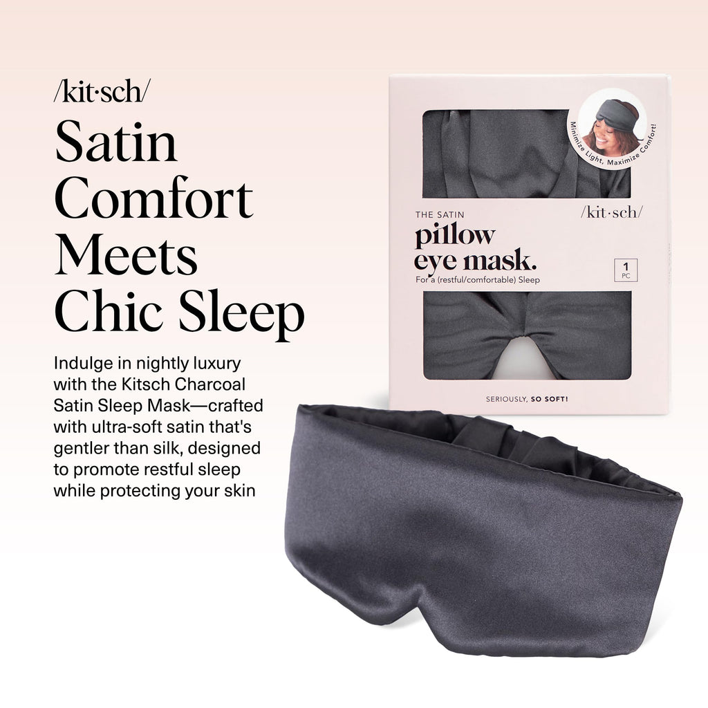 Kitsch Contour Pillow Eye Mask – Softer Than Silk Eye Masks for Sleep, Blindfold Sleep Masks for Women & Men, No Eye Pressure, Lightweight, Eye Care, Travel Essentials - Blush