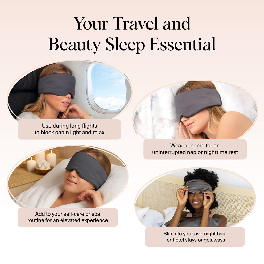 Kitsch Contour Pillow Eye Mask – Softer Than Silk Eye Masks for Sleep, Blindfold Sleep Masks for Women & Men, No Eye Pressure, Lightweight, Eye Care, Travel Essentials - Blush