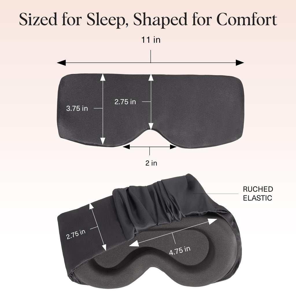 Kitsch Contour Pillow Eye Mask – Softer Than Silk Eye Masks for Sleep, Blindfold Sleep Masks for Women & Men, No Eye Pressure, Lightweight, Eye Care, Travel Essentials - Blush