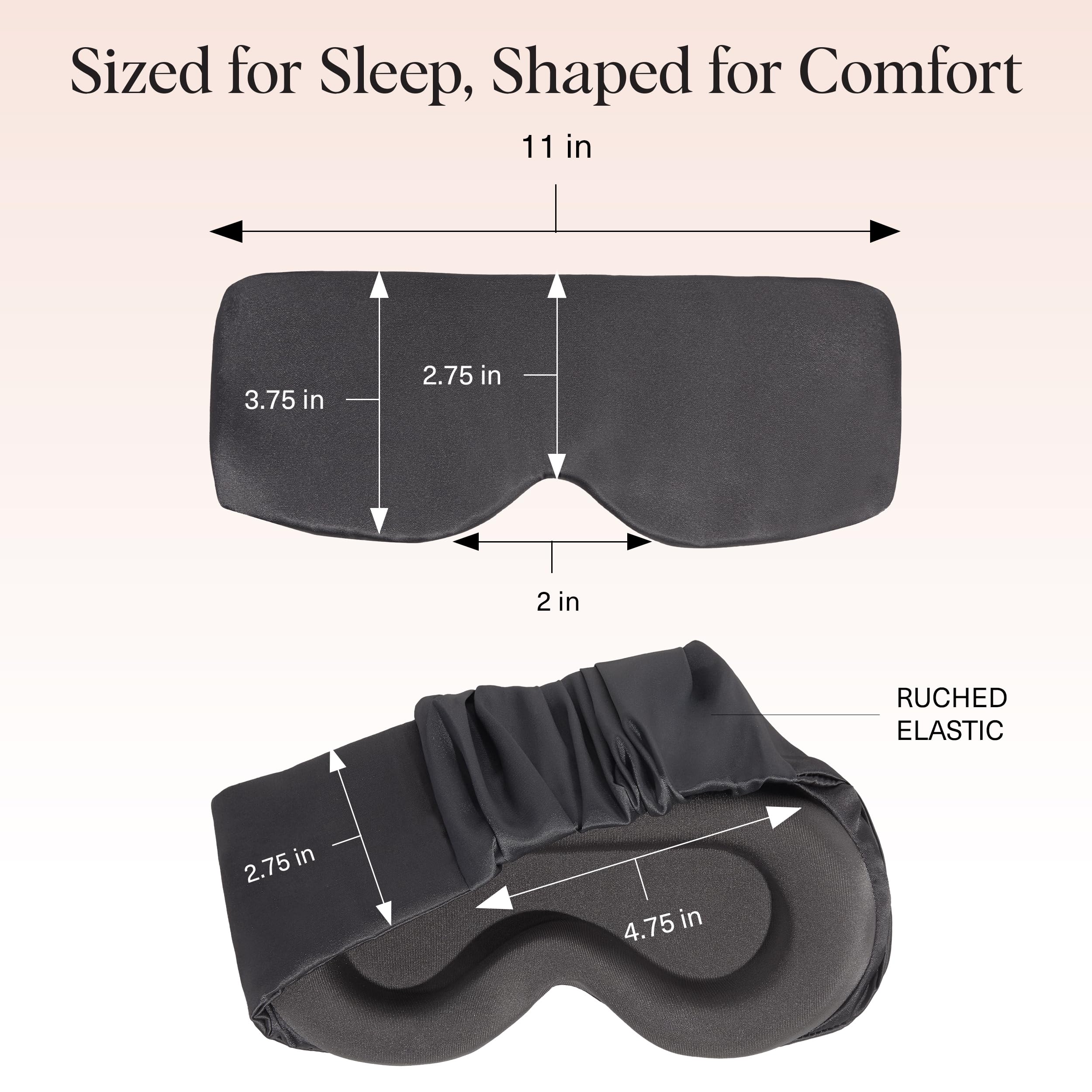 Kitsch Contour Pillow Eye Mask – Softer Than Silk Eye Masks for Sleep, Blindfold Sleep Masks for Women & Men, No Eye Pressure, Lightweight, Eye Care, Travel Essentials - Blush